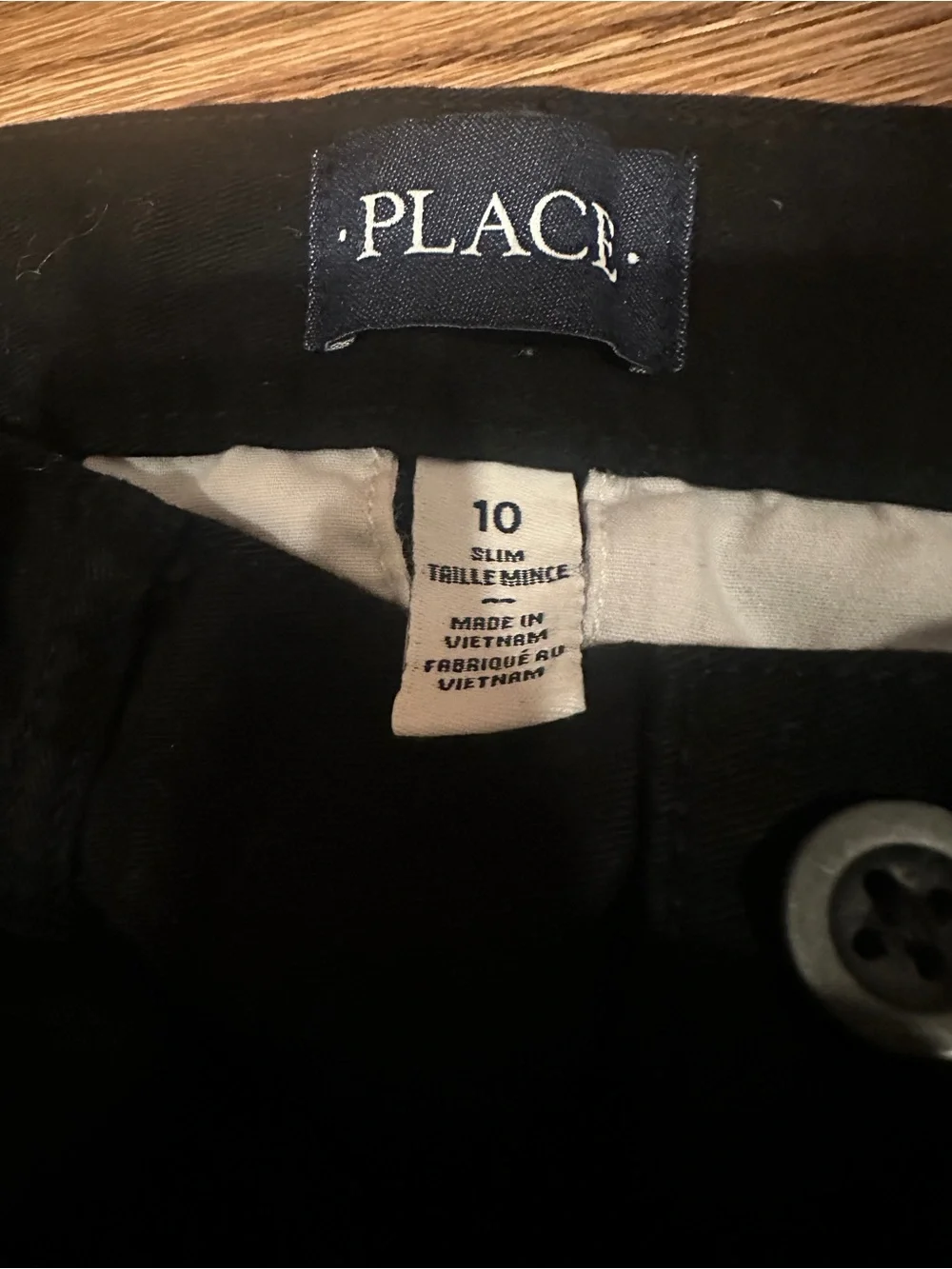Children’s Place Lot of 2 Boys’ Cargo & Chino Pants Black Navy Sz 10Slim School